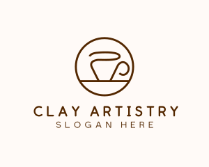 Minimalist Ceramic Mug  logo design