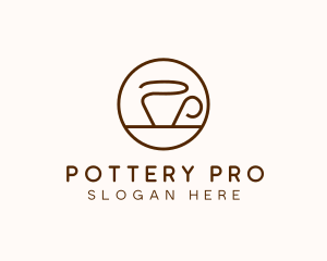 Minimalist Ceramic Mug  logo design