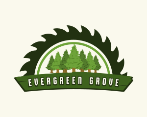 Tree Saw Lumberjack logo design