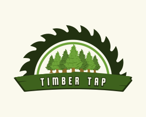 Tree Saw Lumberjack logo design