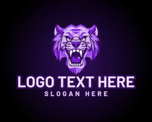 Purple Tiger Lion Panther logo