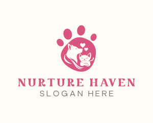 Dog Cat Pet logo design