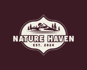 Mountain Scenery Nature logo design