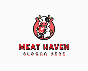 Cow Meat Gourmet logo design