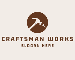 Construction Hammer Tool logo design