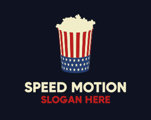 American Popcorn Theatre Snack logo design