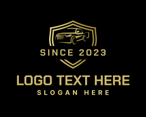 Gold Pickup Truck Badge logo