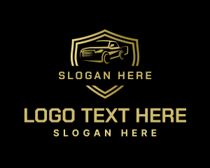 Gold Pickup Truck Badge Logo