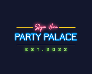 Party Neon Bar  logo design