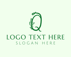 Natural Elegant Letter Q  logo