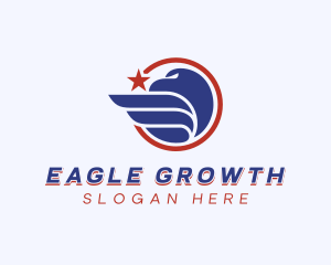 Patriotic American Eagle logo design