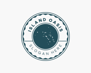 Marshall Islands Map logo design