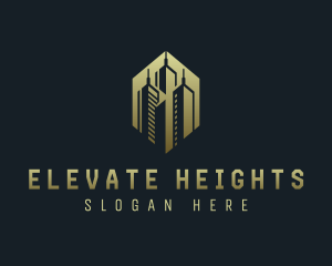 Skyscraper Building Realty logo design