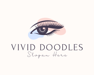 Feminine Beauty Eyelashes  logo design