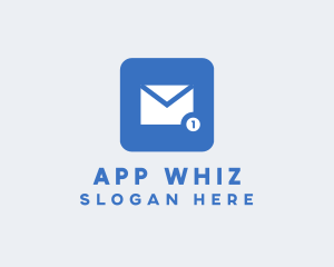 Blue Social Media Messaging App logo design