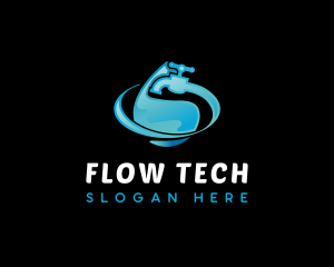 Water Plumbing Faucet logo design