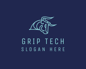 Bull Tech Circuit logo design