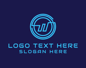 Cyber Software Letter W logo design