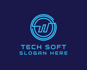 Cyber Software Letter W logo