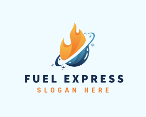 Snowflake Fuel Droplet logo design