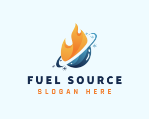 Snowflake Fuel Droplet logo design