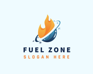 Snowflake Fuel Droplet logo design