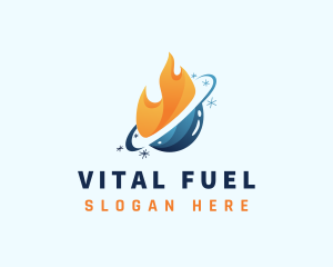 Snowflake Fuel Droplet logo design