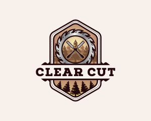 Chisel Saw Carpentry logo design