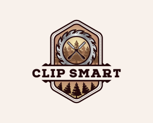 Chisel Saw Carpentry logo design