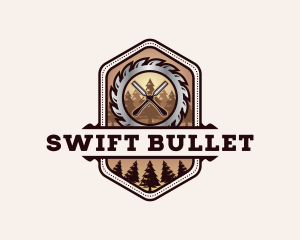 Chisel Saw Carpentry logo design