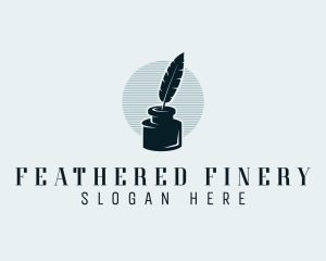 Feather Ink Writer logo design