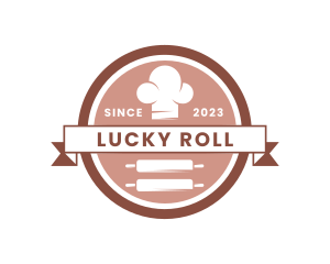 Chef Hat Rolling Pin Bakery logo design