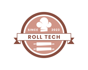 Chef Hat Rolling Pin Bakery logo design