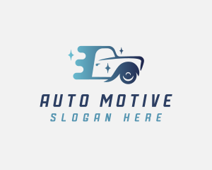 Sparkling Auto Car Washing logo design