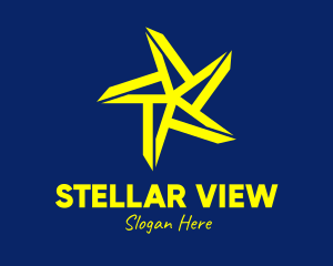 Bright Yellow Star logo design