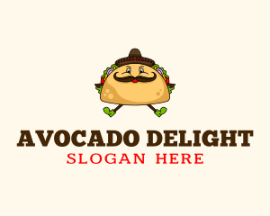 Mexican Taco Tortilla logo design