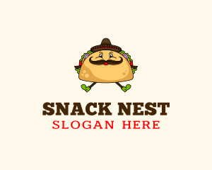 Mexican Taco Tortilla logo design