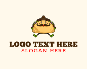 Mascot - Mexican Taco Tortilla logo design
