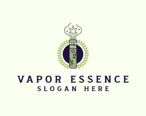 Weed Vape Wreath logo design