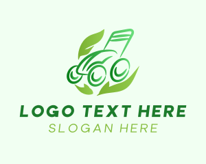 Green Lawn Mower Leaf logo