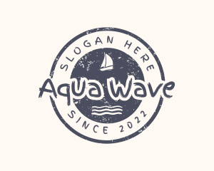 Nautical Boat Waves logo design