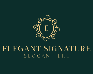 Elegant Floral Hotel logo design