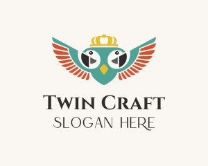 Royal Twin Parrot  logo design