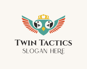 Royal Twin Parrot  logo design