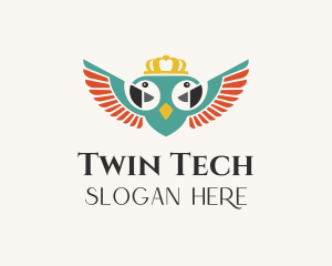 Royal Twin Parrot  logo design