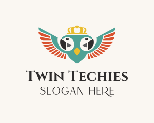 Royal Twin Parrot  logo design