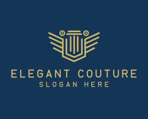 Pillar Column Shield logo design