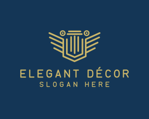 Pillar Column Shield logo design