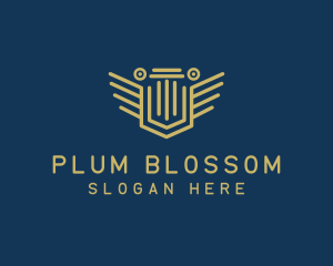 Pillar Column Shield logo design