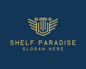 Pillar Column Shield logo design